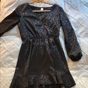 H&M Leopard Black Dress